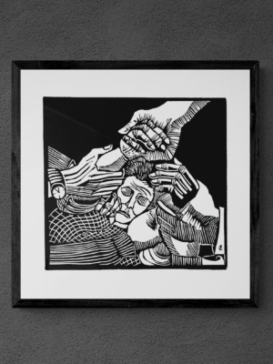 "Helping Hands" von Michael Goepferd, hochwertiger Kunstdruck
