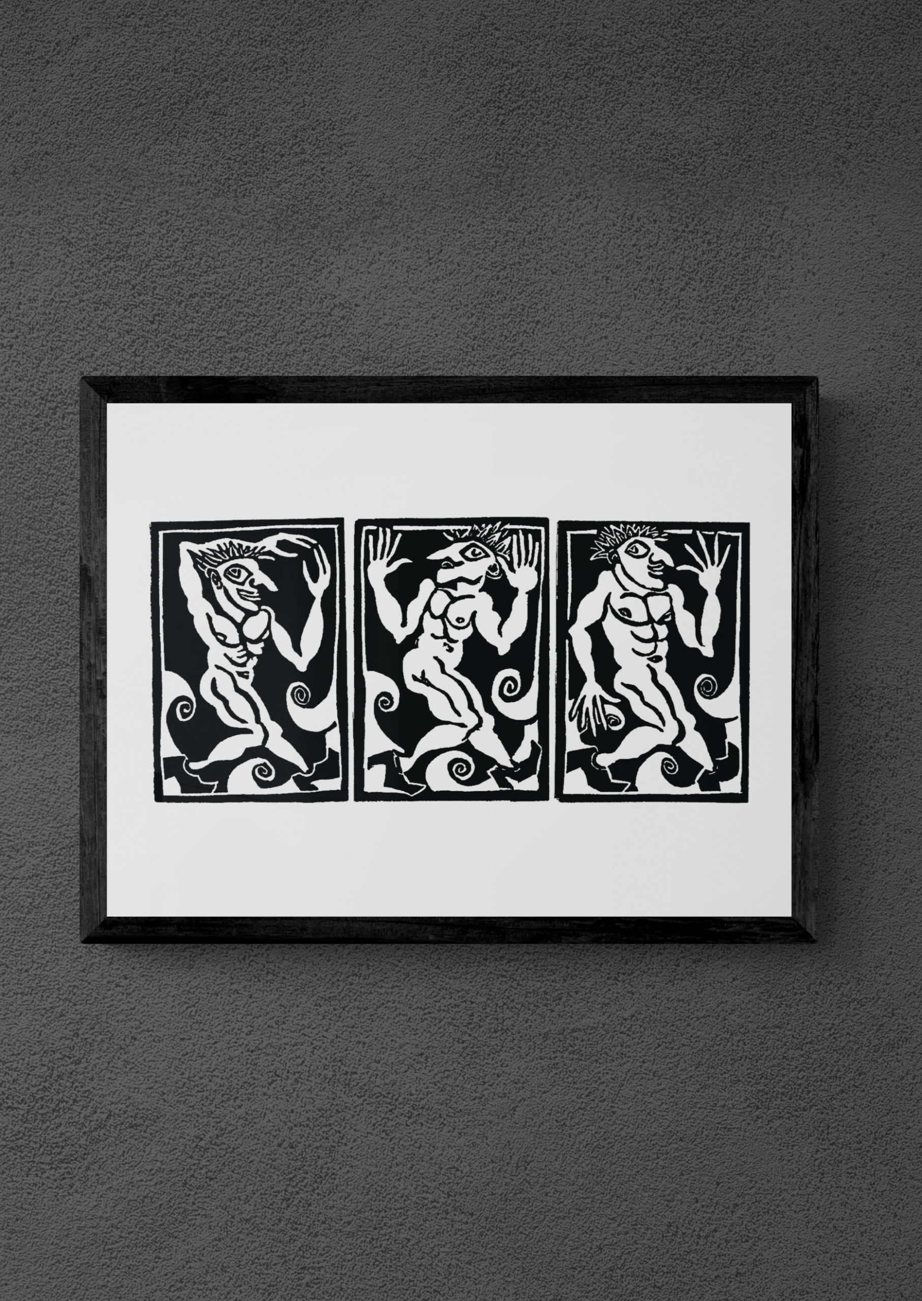 "LIFE Triptych" von Michael Goepferd, hochwertiger Kunstdruck