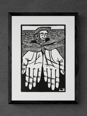"Open Hands" von Michael Goepferd, hochwertiger Kunstdruck