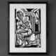 Kunstdruck "The Holy Musclepig" von Michael Goepferd, hochwertiger Kunstdruck