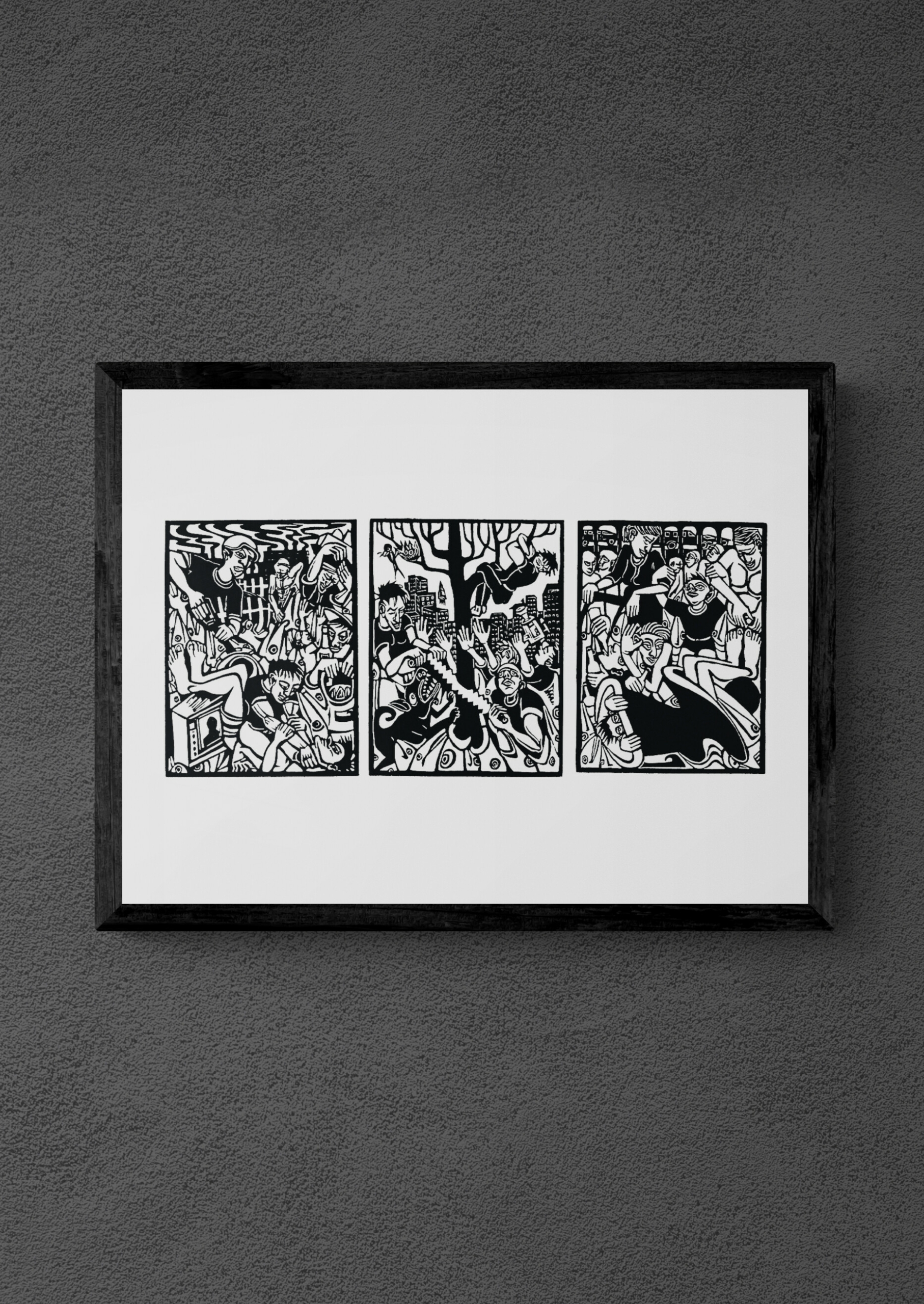 "The Modern Triptych" von Michael Goepferd, hochwertiger Kunstdruck