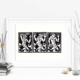 Kunstdruck "LIFE Triptych" von Michael Goepferd,hochwertiger Linoldruck, Beispiel. Größe nicht verbindlich.