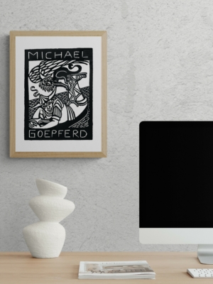 Kunstdruck "Michael Goepferd Bookplate" Beispielbild