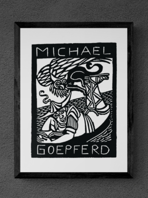 "Michael Goepferd Bookplate" von Michael Goepferd, hochwertiger Kunstdruck