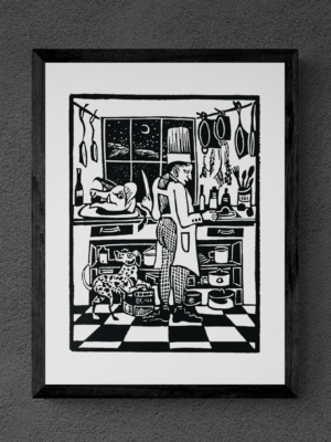 "The Cook" von Michael Goepferd, hochwertiger Kunstdruck
